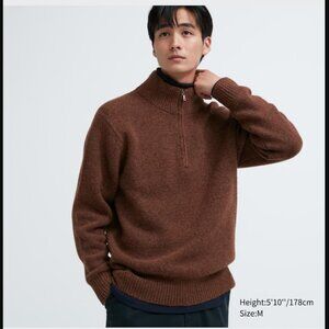 Souffle Yarn Half-Zip Long-Sleeve Sweater